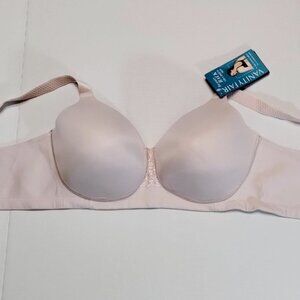 40D Vanity Fair 71380 Beauty Back Full Figure Wireless Smoothing Sheer Quartz
